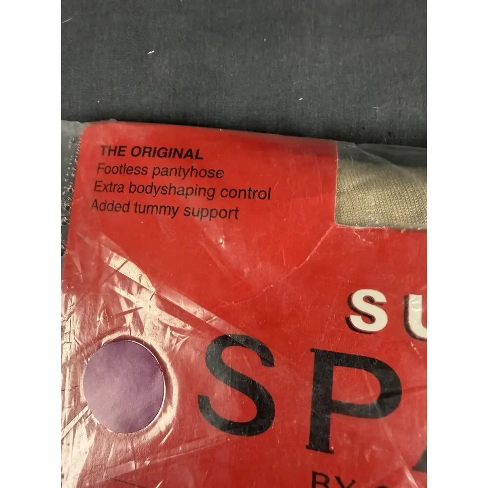 NEW LOT OF 2 Spanx/Super Spanx Footless Bodyshaping Pantyhose Nude Blk Size E
